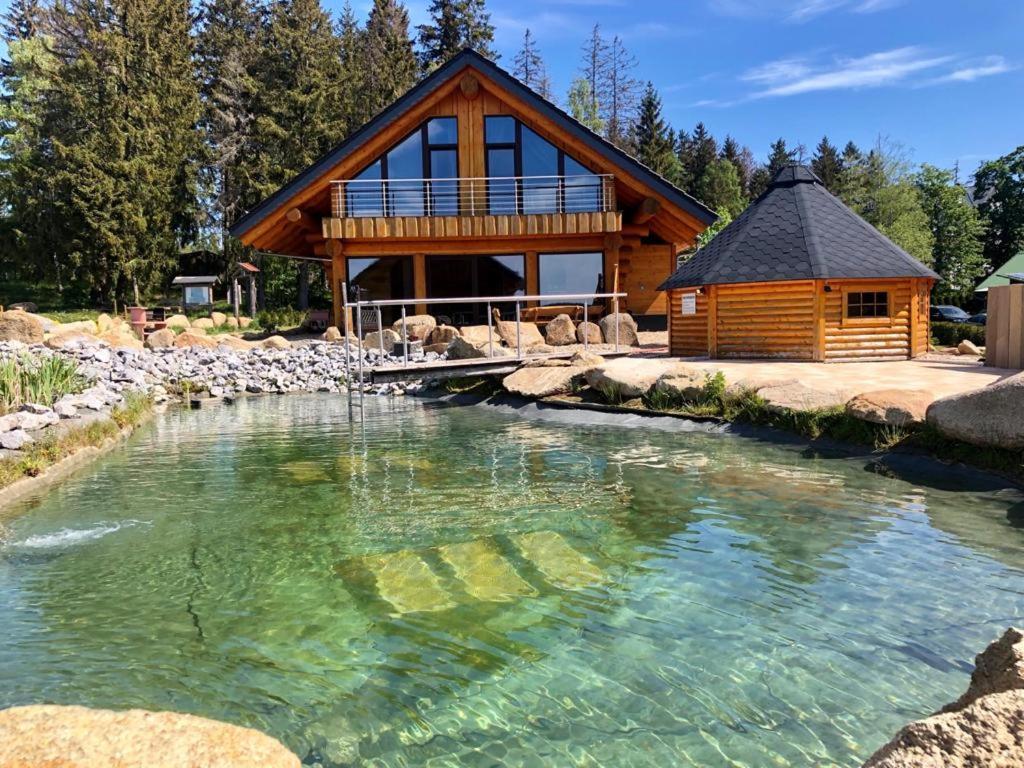 Naturstammhaus Und Appartements Zum Brockenbaecker Tanne Exteriér fotografie