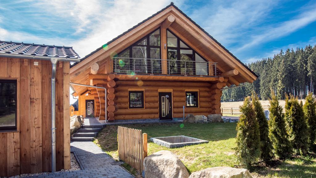 Naturstammhaus Und Appartements Zum Brockenbaecker Tanne Exteriér fotografie
