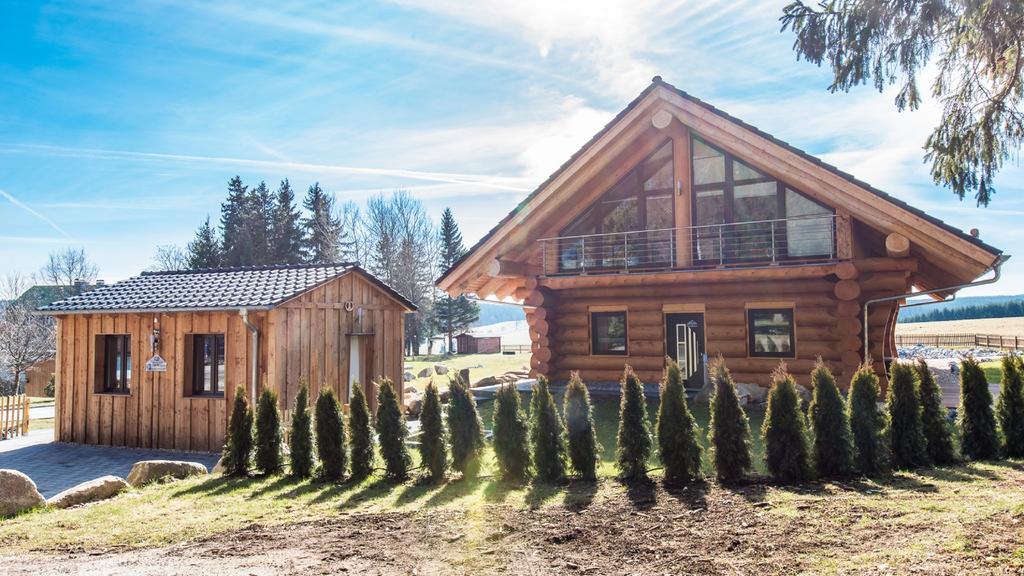 Naturstammhaus Und Appartements Zum Brockenbaecker Tanne Exteriér fotografie
